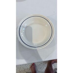 Longaberger Pottery 10-inch Woven Traditions Classic Blue Pie Baking Plate